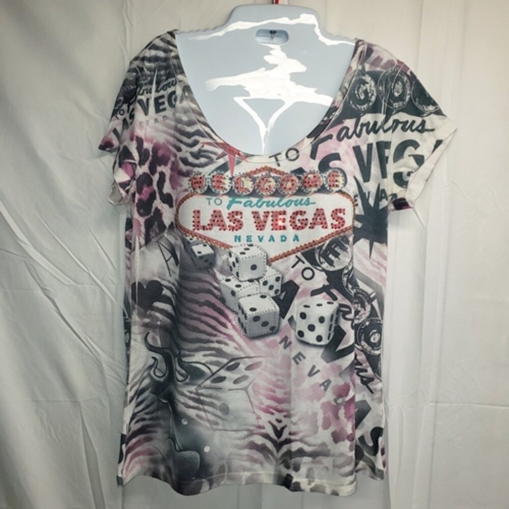Welcome to Fabulous Las Vegas shirt Beaded Glitz junior women’s size XL